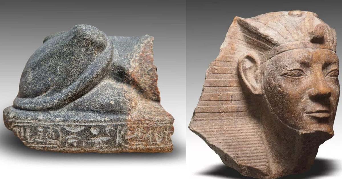 Pharaoh-sphinx Statues