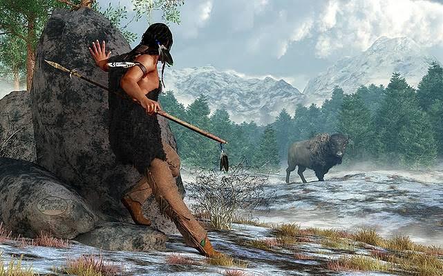 prehistoric women hunting atlatl