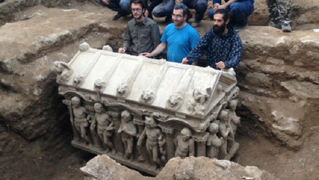Ancient Roman sarcophagus