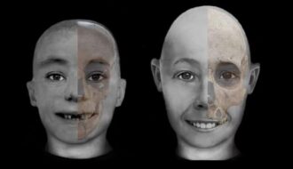 Facial reconstructions of the boys