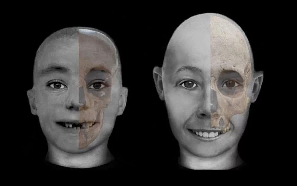 Facial reconstructions of the boys